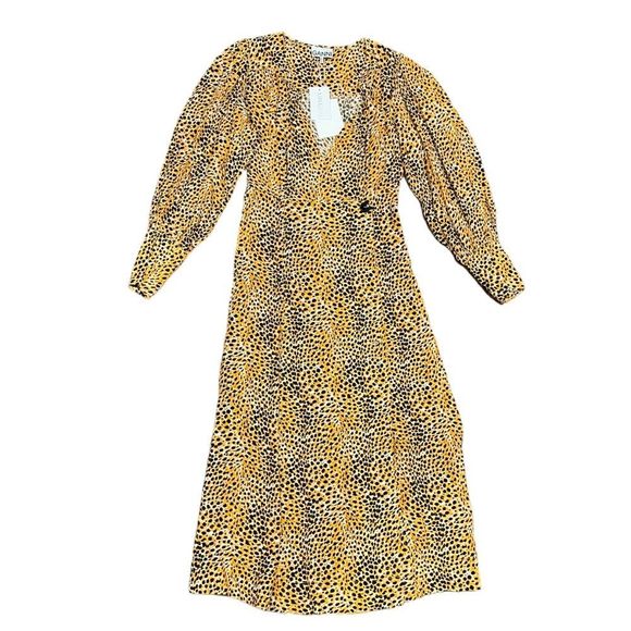 GANNI Leopard Plunge Dress - Picture 4 of 9